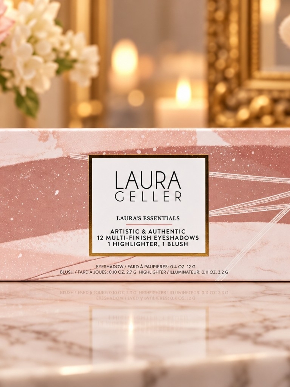 Laura Geller Pink & Rose Gold Eyeshadow + Face Palette